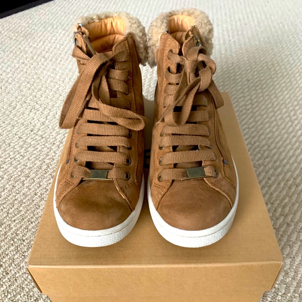 Camel Ugg ankle boots